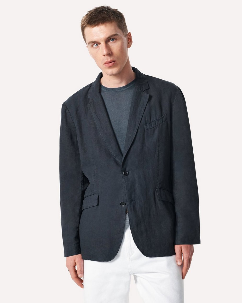 Butler Linen Blazer Black