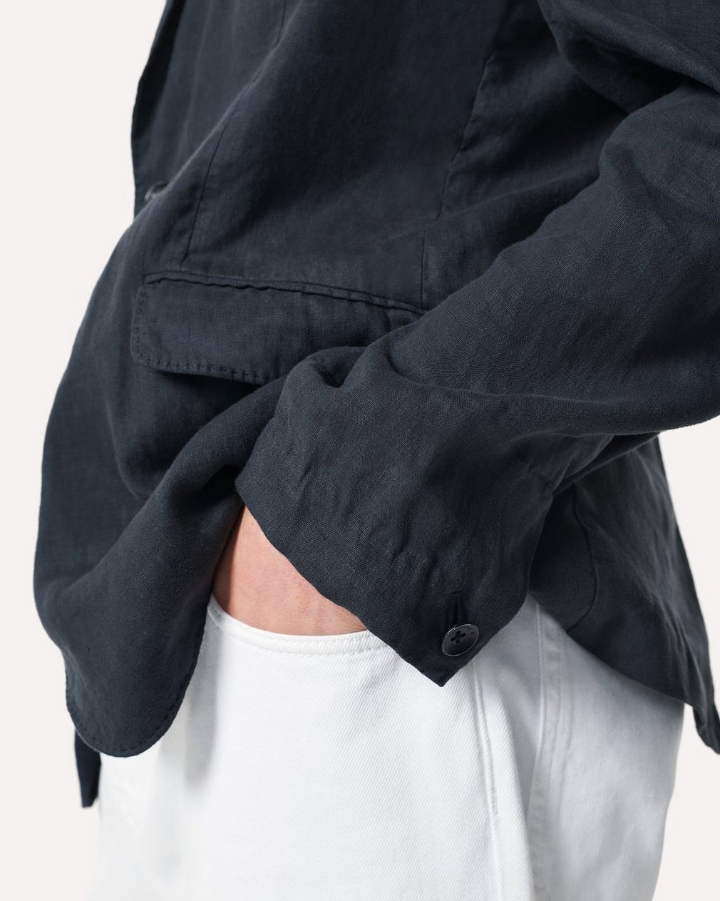 Butler Linen Blazer Black - Image 5