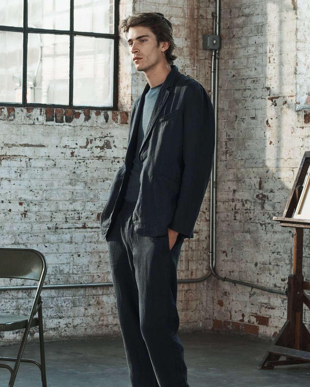 Butler Linen Blazer Black - Image 7