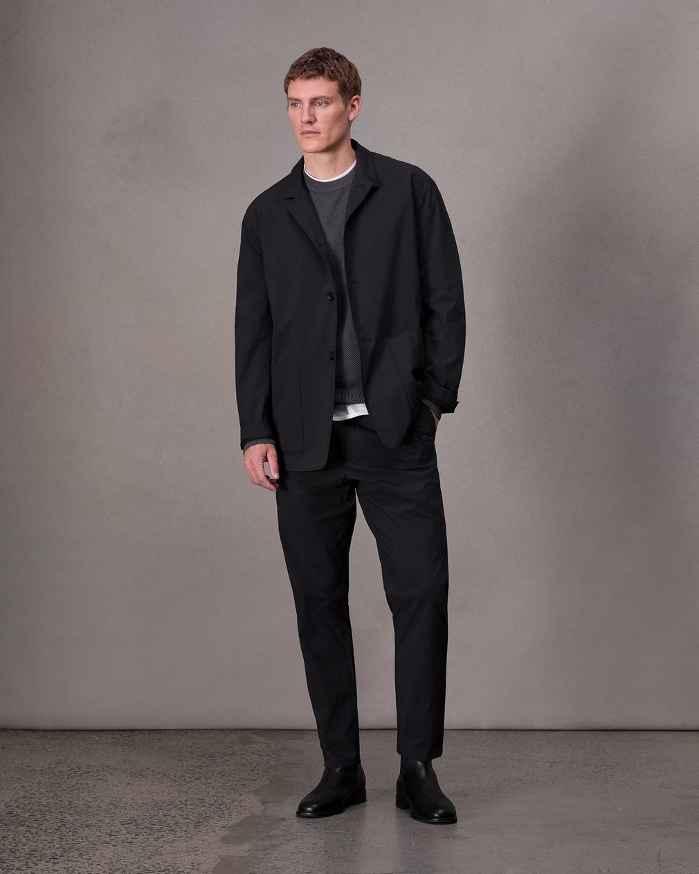Gramercy Cotton Blazer Black - Image 3