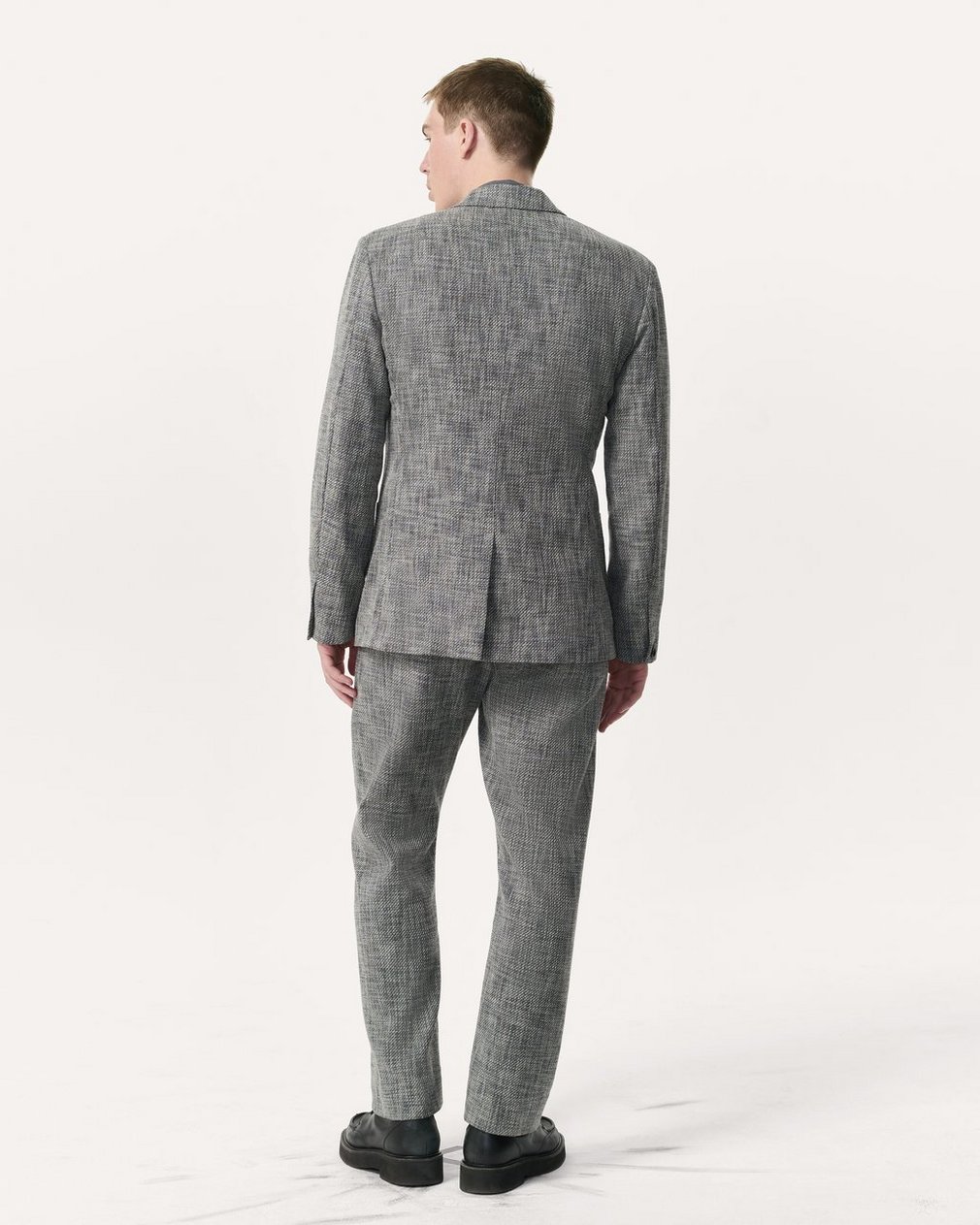 Butler Italian Tweed Patch Pocket Blazer Navy Multi - Image 5