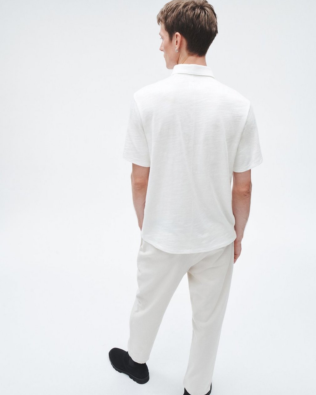Classic Flame Polo Shirt White - Image 4