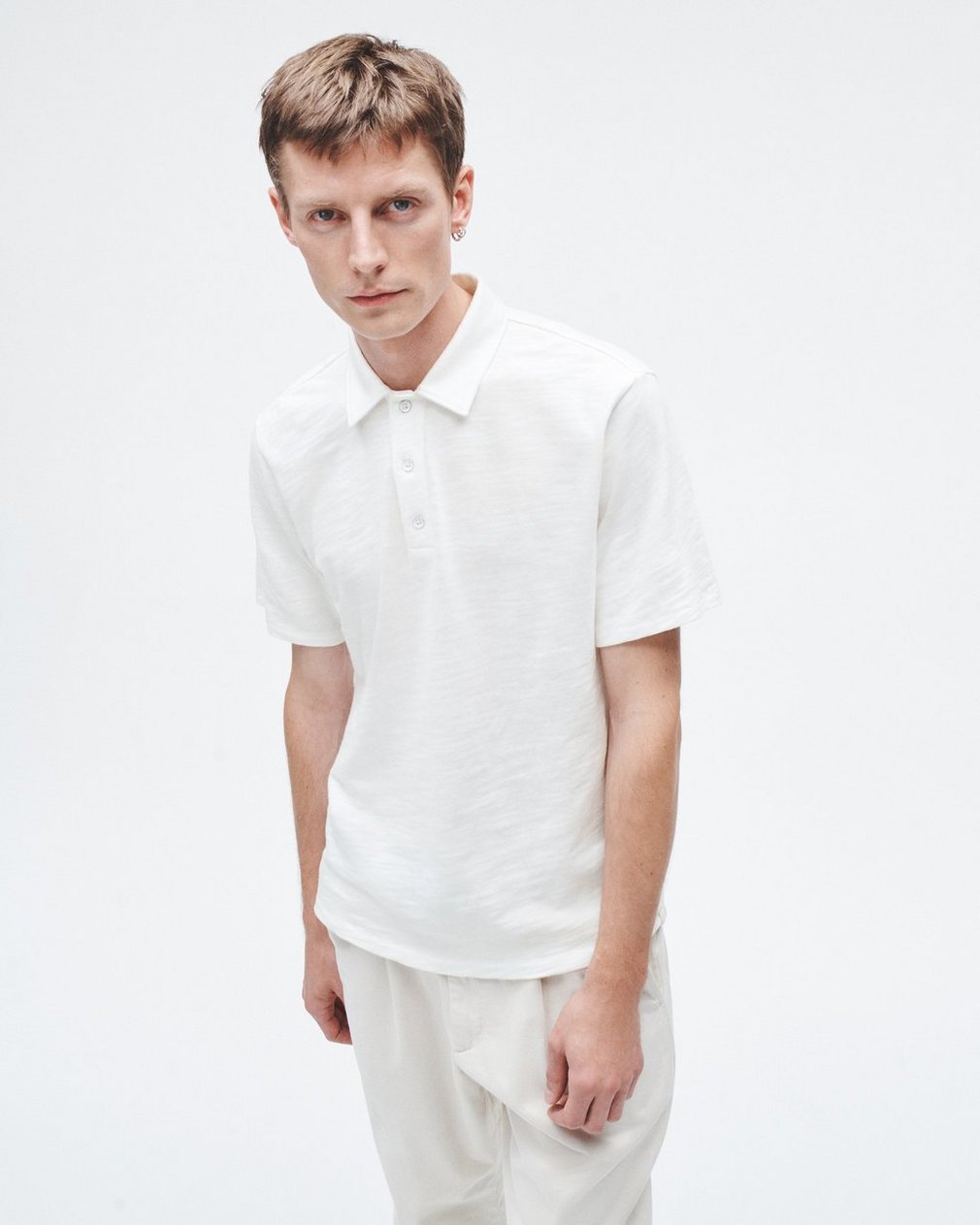 Classic Flame Polo Shirt White - Image 6