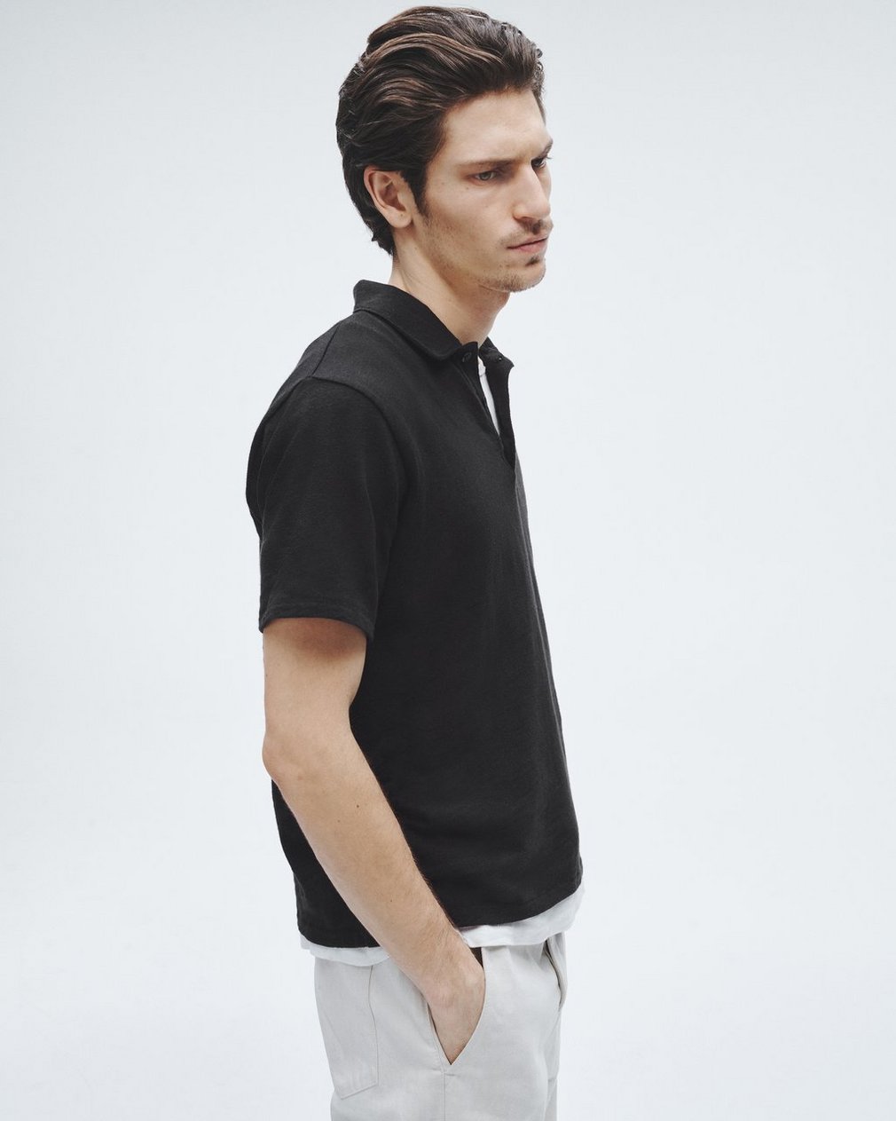 Classic Flame Polo Shirt Black - Image 3