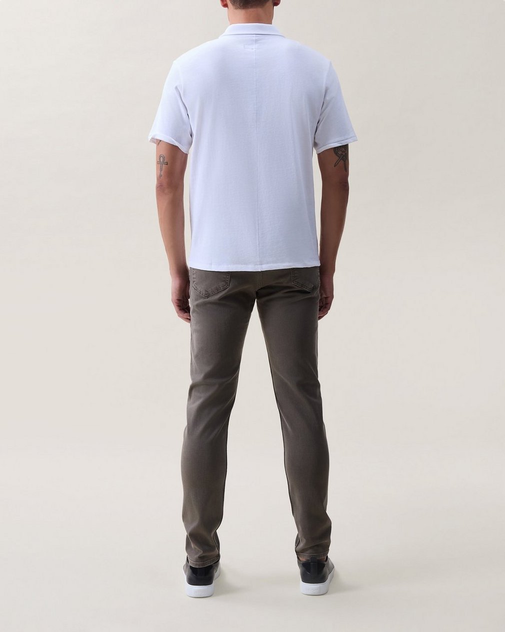 Classic Slub Cotton Polo White - Image 2