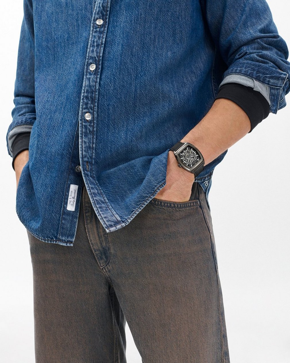 Mercer Automatic Watch, 41mm Black Denim - Image 2