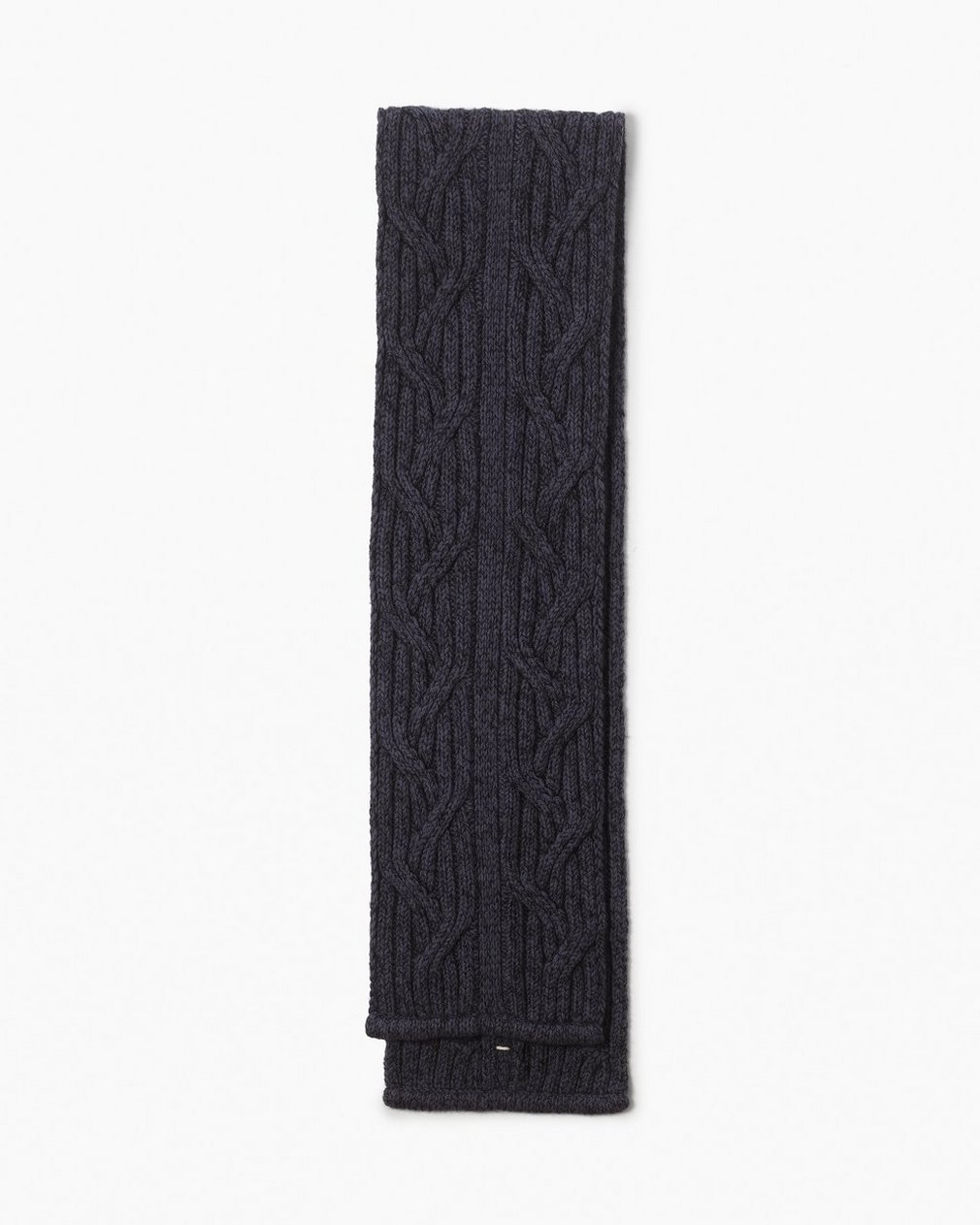 Cable-Knit Scarf Navy Multi