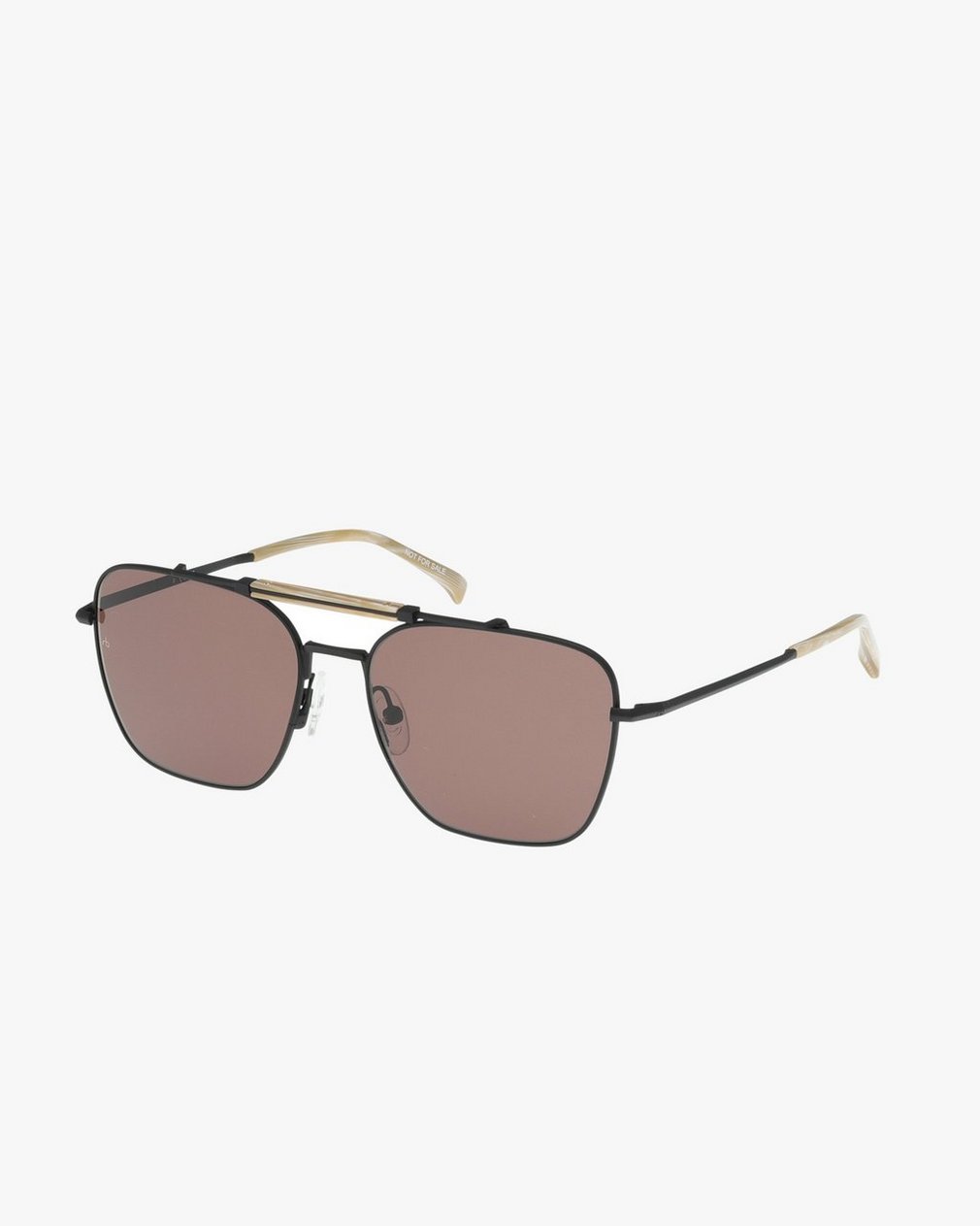 Ryan Square Aviator Sunglasses Black Brown - Image 3