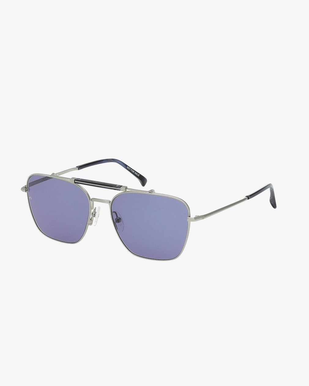 Ryan Square Aviator Sunglasses Silver Blue - Image 3