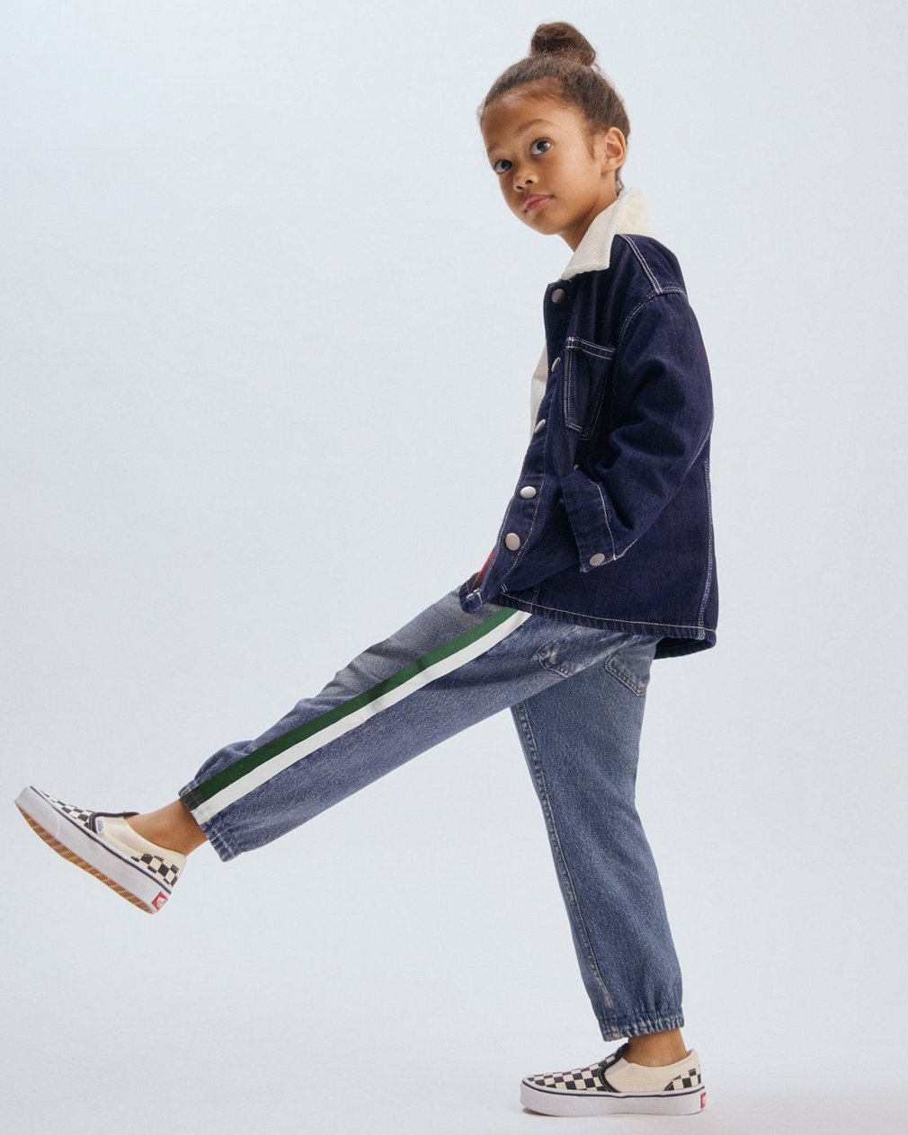 Mini Miramar Jogger Track Pants Cosmos Green and White Stripe