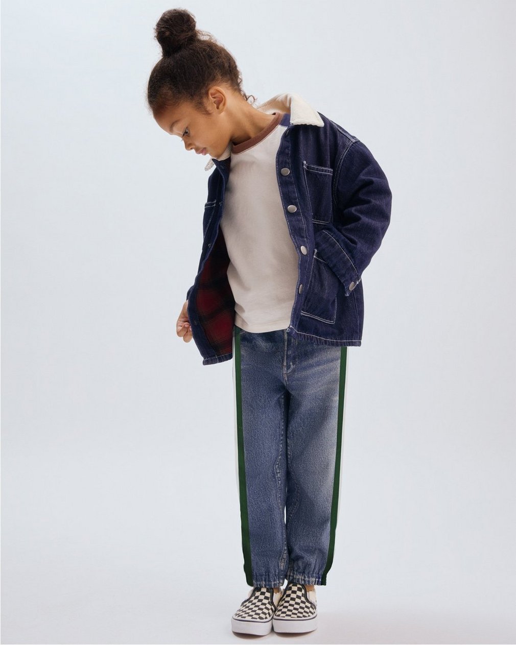 Mini Miramar Jogger Track Pants Cosmos Green and White Stripe - Image 2
