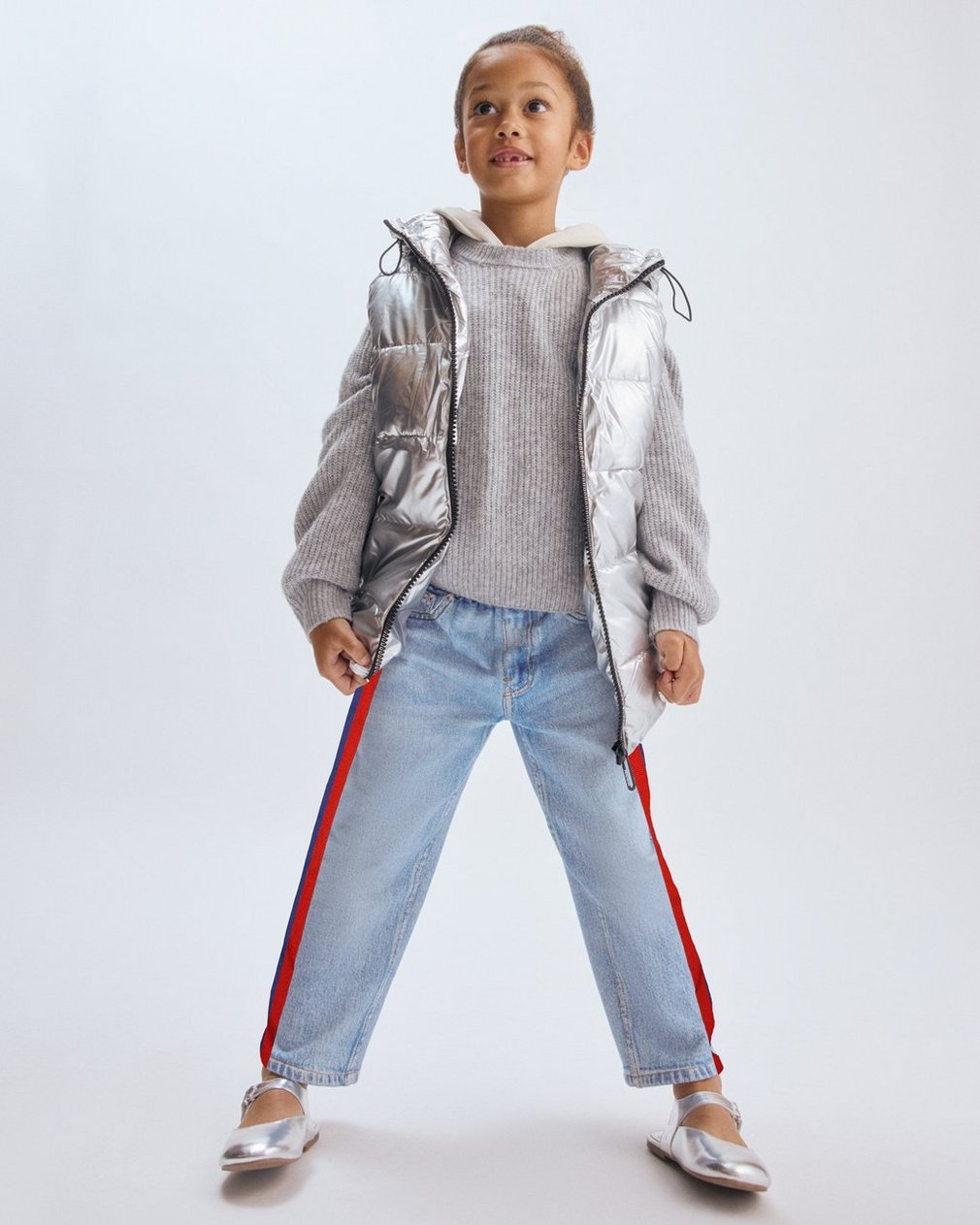 Mini Miramar Track Pants Coney with Blue & Red Stripe