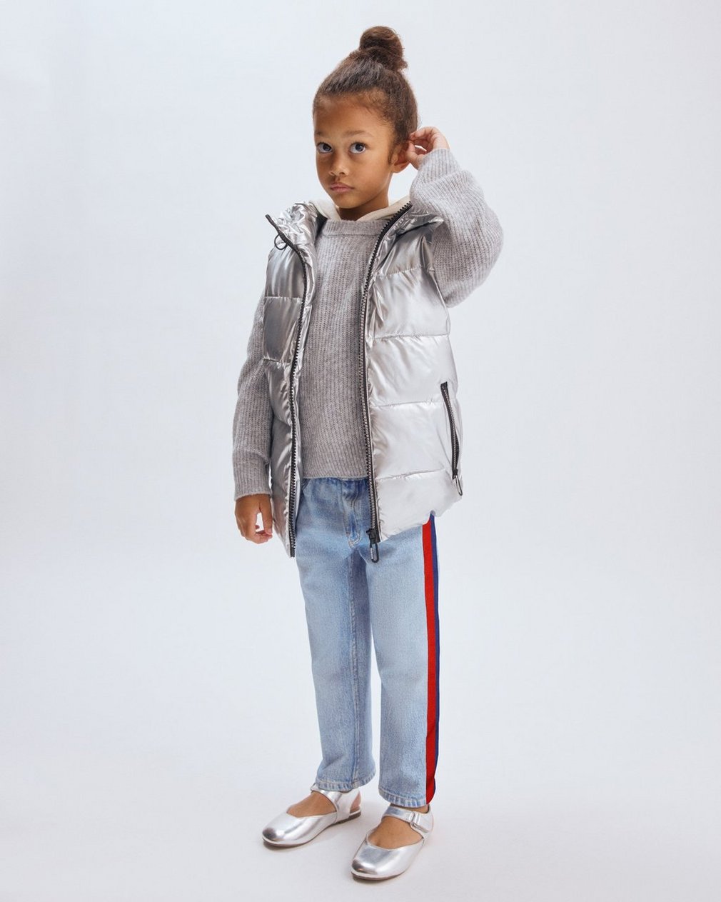Mini Miramar Track Pants Coney with Blue & Red Stripe - Image 2